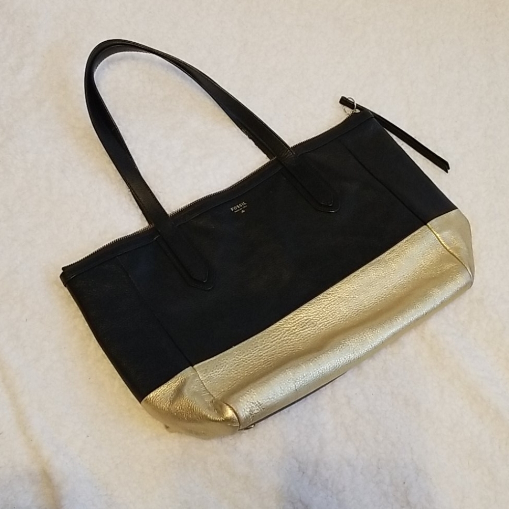 FOSSIL Sydney Metallic Shopper NWT - Picture 2 of 11
